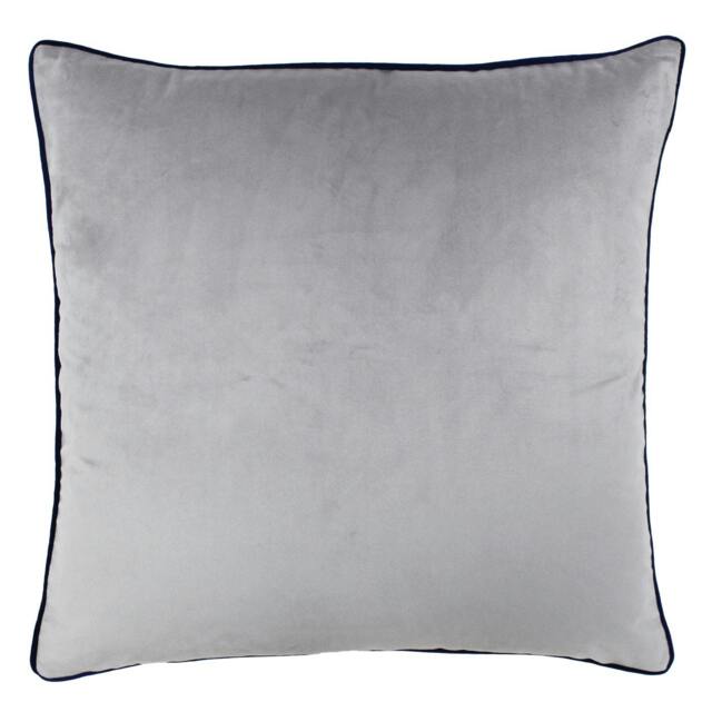 Rackhams Meridian Cushion Cover - Silver/Navy - 55 x 55cm - Silver/Navy - 100% Polyester