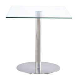 Rackhams Sephora 107cm Small Glass Dining Table - Silver - 1 - thumbnail 3