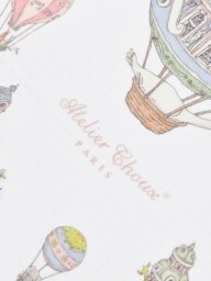 Rackhams Baby Hot Air Balloons Swaddle in White (100cm) - White - One size - thumbnail 3
