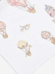 Rackhams Baby Hot Air Balloons Swaddle in White (100cm) - White - One size - thumbnail 4