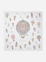 Rackhams Baby Hot Air Balloons Swaddle in White (100cm) - White - One size