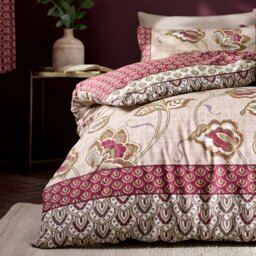 Rackhams Kashmir Paisley Floral Reversible Duvet Cover Set - Natural - King - thumbnail 4