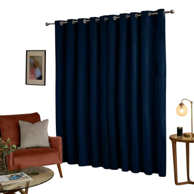 Rackhams Ultimate Velvet Blackout Curtains - Royal Blue - 229cm x 137cm - Royal Blue - 100% Polyester - image 1