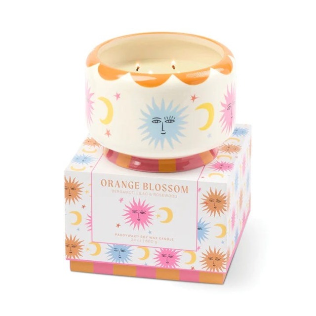 Rackhams Paddywax A Dopo Range Large Ceramic Candle - 24oz - Orange - Orange Blossom - image 1