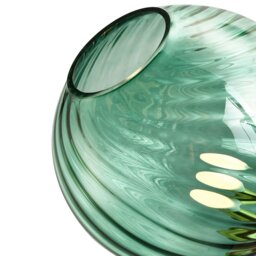 Rackhams Designer Chic Floor Lamp with Brushed Gold Base and Emerald Green Glass Shade - thumbnail 4