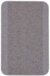 Rackhams Washable Bordered Silver Grey Rug- 110G - 67X200 cm - thumbnail 1