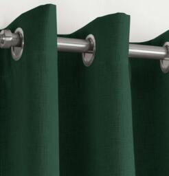 "Rackhams Green Plain Textured Thermal Room Darkening Energy Saving Pair of Curtains For Bedroom & Living Room - 90"" (229cm) Width x 90"" (229cm) Drop" - thumbnail 2