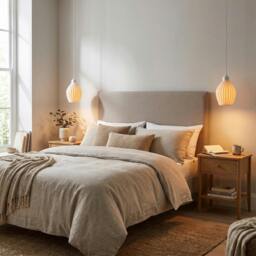 Rackhams Curvy White Gloss Ceramic Pendant Lamp Shade with Line Rippled Body - thumbnail 6