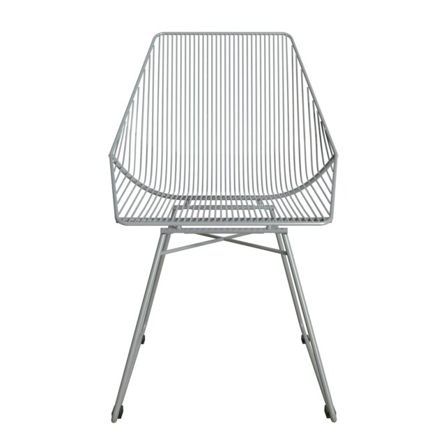 Rackhams Ellis Accent Dining Chair Grey Metal - image 1