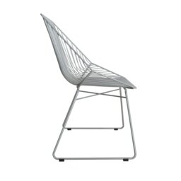 Rackhams Ellis Accent Dining Chair Grey Metal - thumbnail 3