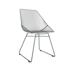 Rackhams Ellis Accent Dining Chair Grey Metal - thumbnail 2