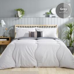 Rackhams Coverless Comfort Duvet - Grey Embossed Waffle - King - 4.5