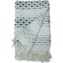 Rackhams Dhadit Throw - Grey - One Size - Grey - 70% Cotton/30% Polyester - thumbnail 2