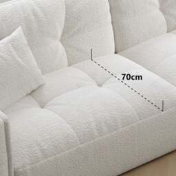 Rackhams Rita Two Seater, Three Seater, Four Seater Sofa, Boucle - White - Two Seater 260CM - thumbnail 4