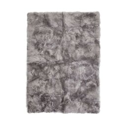 Rackhams Long Wool Sheepskin Design Rug - Light Grey - 200x300 cm - thumbnail 1