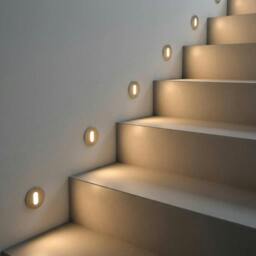 Rackhams Round 1 Watt Recessed Indoor Step Light - thumbnail 5