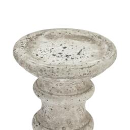 Rackhams Ceramic Column Candle Holder - Stone - 45cm x 16cm x 16cm - Stone - 100% Mixed - thumbnail 3