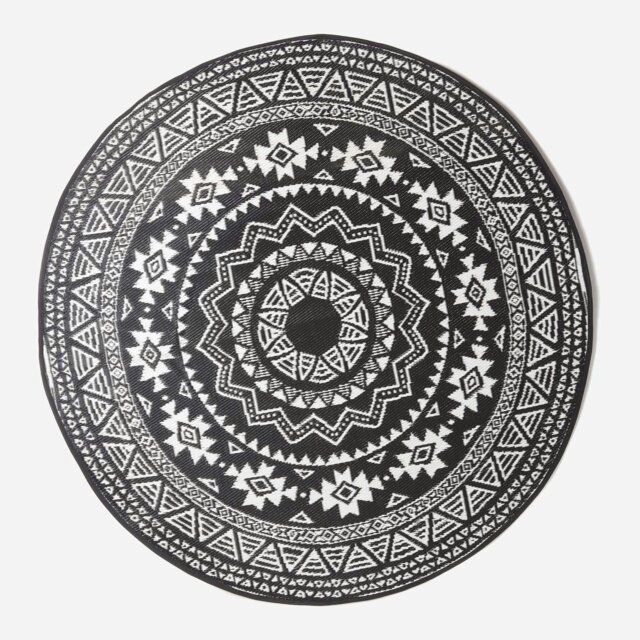 Rackhams Outdoor Rug Luxury Waterproof Reversible, For Garden, Round Motif - 180 x 180 cm - image 1
