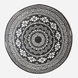 Rackhams Outdoor Rug Luxury Waterproof Reversible, For Garden, Round Motif - 180 x 180 cm