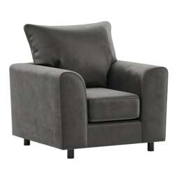 Rackhams Brooklyn Full Foam Plush Velvet Armchair - Green - thumbnail 2