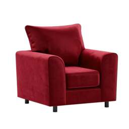Rackhams Brooklyn Full Foam Plush Velvet Armchair - Green - thumbnail 5