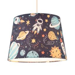 Rackhams Space Themed Childrens Lamp Shade with Rockets Planets and Astronauts - thumbnail 2