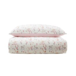 Rackhams Ballerina Reversible Cotton Duvet Cover Set Pink - Junior - Pink - thumbnail 5