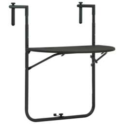 Rackhams Hanging Balcony Table Brown 60x64x83.5 cm Plastic Rattan Look