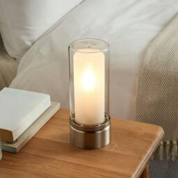 Rackhams Chepstow Silver & Glass Touch Table Lamp