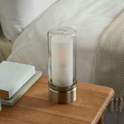 Rackhams Chepstow Silver & Glass Touch Table Lamp - thumbnail 2