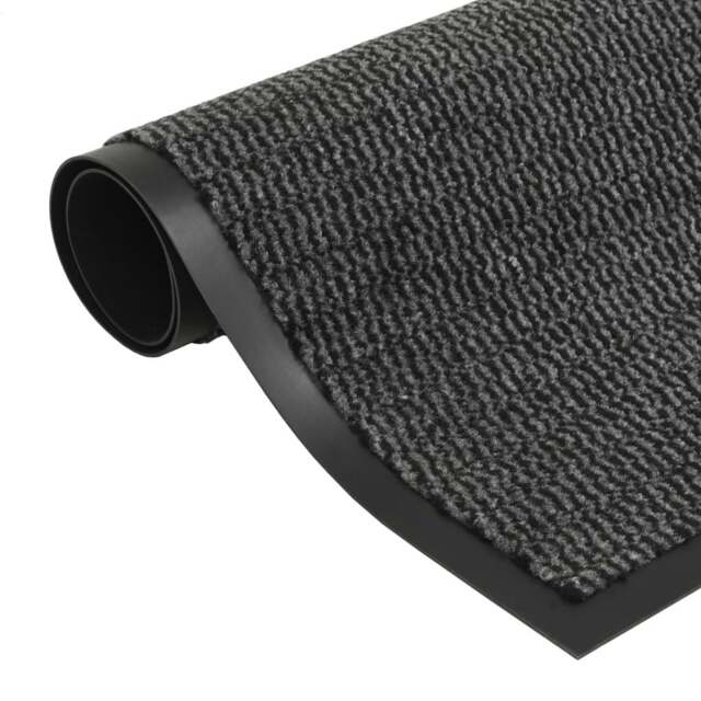 Rackhams Dust Control Mat Rectangular Tufted 60x90 cm Anthracite - Tufted fabric with a flexible, non-slip rubber backing - image 1