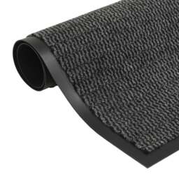 Rackhams Dust Control Mat Rectangular Tufted 60x90 cm Anthracite - Tufted fabric with a flexible, non-slip rubber backing - thumbnail 1