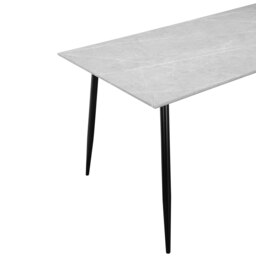 Rackhams Monza Table 120 Stone Black 120x80x76cm - Grey - thumbnail 3
