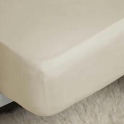 Rackhams 400 Thread Count Egyptian Cotton Ultra Deep Fitted Sheet - Cream - Cream - Single - 100% Egyptian Cotton - thumbnail 1