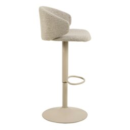 Rackhams Ella Swivel Beige Bar Stool Set of 2 - 1 - thumbnail 3