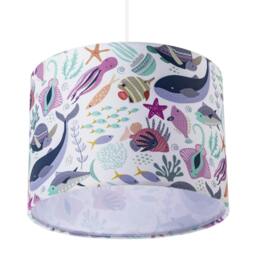 Rackhams Underwater Designed Fabric Lampshade with Whales Turtles Tropical Fish - thumbnail 4