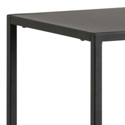 Rackhams Newcastle Asymmetrical Bookcase with 3 Shelves in Matt Black - 1 - Black and Natural - Metal - thumbnail 5