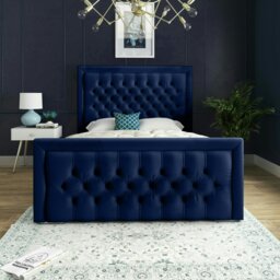 Rackhams Kingston Bed - Small Double - 4ft - Blue - thumbnail 2
