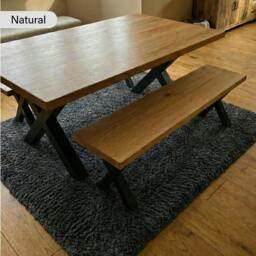 Rackhams Premium Solid Oak Bench - 90cm - thumbnail 2