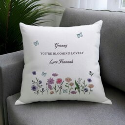 Rackhams Personalised Wild Flowers Cushion - thumbnail 2