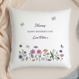 Rackhams Personalised Wild Flowers Cushion - thumbnail 4