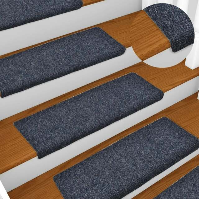 Rackhams Stair Mats 10 pcs Anthracite 65x21x4 cm Needle Punch