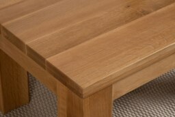 Rackhams Dakota Chunky Oak Coffee Table for Living Room - 92cm - Brown - thumbnail 3