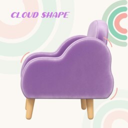 Rackhams Cloud-Shaped Toddler Armchair, Kids Chair, 1.5-3 Years - Purple - thumbnail 4