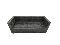 Rackhams 13 Seater Rattan Garden Furniture Set with Fire Pit Dining Table, 3 Sofas, 4 Footstools & 1 Side Table - Dark Grey - thumbnail 4