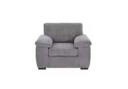 Rackhams Amalfi Jumbo Cord Fabric Armchair in Grey - Grey