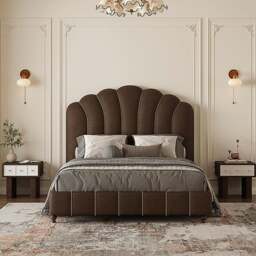 Rackhams Leocadia King Size Bed, Super King Size Bed, Velvet - King Size - Others ( Contact Us ) - thumbnail 3
