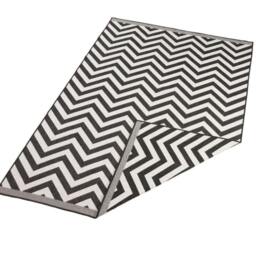 Rackhams Palma Reversible Indoor-Outdoor Black Rug - 80X250 cm - thumbnail 4
