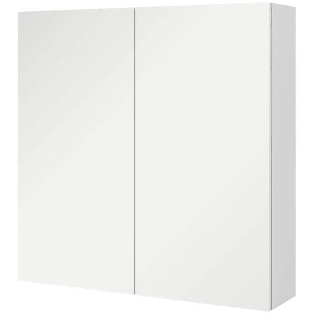 Rackhams Bathroom Mirror Cabinet, Wall Mounted Bathroom Storage Cupboard with Adjustable Shelf, 60W x 15D x 60Hcm, High Gloss White - image 1