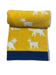 Rackhams Dog 2 Pack Cotton Hand Towels - Grey - thumbnail 3